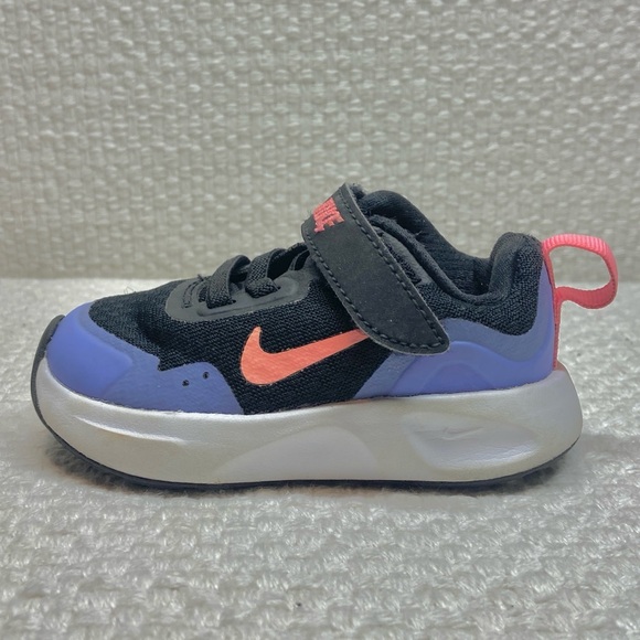Nike Wearallday Toddler Size 4C Purple Pink Black Hook & Loop Closure Gorpcore - Picture 5 of 12